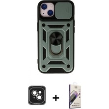Pileli Store Pilelistore™ iPhone 15 Kılıf Ahenk Klasik - Siyah Bilvis 3D Mat Cam Ekran Koruyucu + Pvd Metal Kamera Lens - Yl