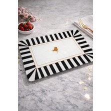 Megy Home 25X35 Cam Kesme Tahtası/ Sunumluk/dekoratif Silikon Kaymaz Altlıklı Love Birds Kuş Desenli