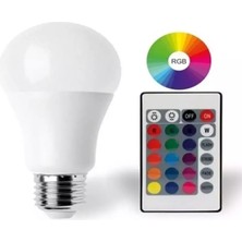 9W E27 Rgb ve Beyaz Işık Kumandalı Ampul