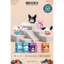 Arvela Bricks Hello Kitty & Cinnamoroll & Kuromi & My Melody & Pochacco Karakterleri 5'li Set - Eğitici Oyuncak Figür - Orijinal