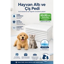 Naturashine Kaydırmaz Bantlı Kedi Köpek Pet Hijyenik Altlık ve Çiş Pedi Boyut 60X90 cm 5 Adet