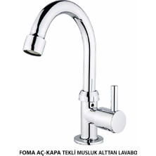 FOMA Aç-Kapa Tekli Musluk Alttan Lavabo
