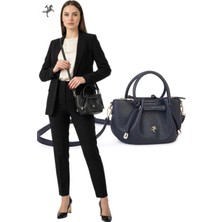 Nas Bag Çanta Büzgülü Mini El ve Omuz Çanta Siyah