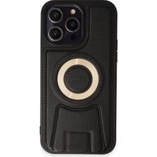 14 Pro Kılıf Merkür Magneticsafe Standlı Kapak  Siyah