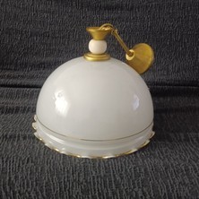 Emektar Eskiler Jumbo Boy Opalin Cam Vintage Avize