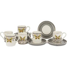 Mikasa Moor Monarch Siyah Beyaz 6 Lı Kahve Fincanı Set (90 Cc)