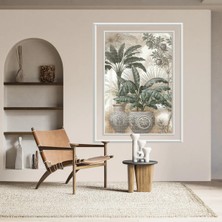 Arterior Wallpaper Antik Saksılar Içinde Muz Ağaçları Poster Duvar Kağıdı