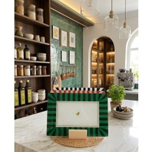 Megy Home 25X35 Cam Kesme Tahtası/ Sunumluk/dekoratif Silikon Kaymaz Altlıklı Love Birds Kuş Desenli