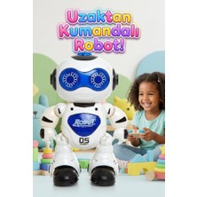 Farbu Oyuncak Uzaktan Kumandalı 5 Fonksiyonlu Işıklı Sesli Müzikli 23CM Dans Hareket Eden Oyuncak Robot