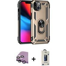 Pileli Store Pilelistore™ iPhone 14 Kılıf Ahenk Klasik Koleksiyonu - Siyah Bilvis Hayalet Cam Ekran Koruyucu + Raze Metal Kamera Lens - Mr