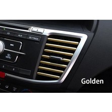 Autowise Araç Içi Klima Izgarasına Geçmeli Klima Süsü Havalandırmaya Geçme Renkli Çıta Gold Altın Sarısı