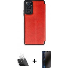 İlk El Grup Pilelistore™ Redmi Note 12 Pro 4g Kılıf Zirve Yansıma Serisi - Siyah 3D Antistatik Hayalet Cam Ekran Koruyucu + Kamera Lens Koruma Cam - Sf