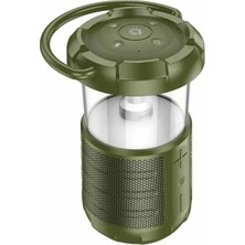 Borofone BP19 2'si 1 Arada Kamp Lambası ve Tws Taşınabilir Bluetooth Hoparlör (15W, Yeşil)