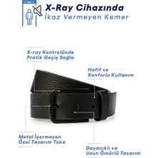 Kiğılı X-Ray Cihazında Ötmeyen Metal Içermeyen Özel Tokalı Havalimanı Kemeri