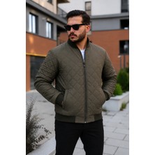 Comstar Erkek Premium Comfort Kapitone Haki Kışlık Mont