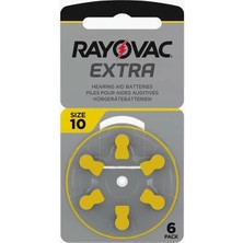 Aslanoğlu Store Rayovac 10 Numara Kulaklık Pili (6'lı Paket)