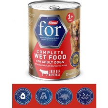 Flexi For Biftekli Yetişkin Köpek Yaş Mama 400 gr – Yetişkin Köpekler Için Tam ve Dengeli Konserve Mama