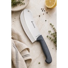 SÜRMENOX Sürmene Silver Serisi Pizza Börek Bıçağı Gri Sap Pide Salata Kıyma Mutfak Bıçak HDS-110