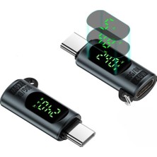 Delixa Type C Type C 240W 80GBPS Dijital Göstergeli Şarj Veri Aktarımı Otgjk