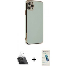 Pileli Store Pilelistore™ iPhone 11 Pro Max Kılıf Yankı Serisi - Şeffaf Pasifik Cam Ekran Koruyucu + Kamera Lens Koruma Cam - Sf