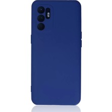 Aslanoğlu Store Newface Oppo Reno 6 Kılıf Nano Içi Kadife Silikon - Mavi