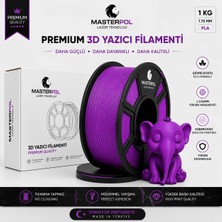 Masterpol Mor Premium Pla Filament 1 kg 1.75 mm 3D Yazıcılar Için ( Flement Fılement Flament )