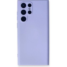 Aslanoğlu Store Newface Samsung Galaxy S23 Ultra Kılıf Nano Içi Kadife Silikon - Lila