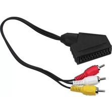 Aslanoğlu Store Scart Adaptör Dişi Rca Erkek 20 cm Kablo