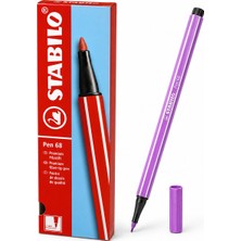 Stabilo Keçe Uçlu Boya Kalemi 1 mm Erik Moru 68/60 10 Lu Paket