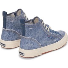 Superga 2573 Cotton Denim Destroyed Unisex Beyaz Bilekli Sneaker