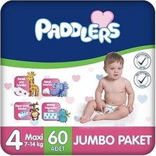 Starseven Paddlers Bebek Bezi 4 Numara Maxi (7-14 Kg) 60 Adet – Paket