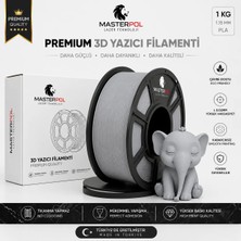 Masterpol Gri Premium Pla Filament 1 kg 1.75 mm 3D Yazıcılar Için ( Flement Fılement Flament )