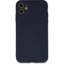 Aslanoğlu Store Newface Iphone 11 Kılıf Nano Içi Kadife Silikon - Lacivert