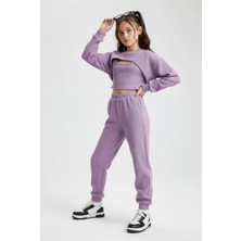 Aden Kids Kız Çocuk Krop Model Alt Üst Takım Toplam 3 Parça