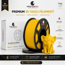 Masterpol Sarı Premium Pla Filament 1 kg 1.75 mm 3D Yazıcılar Için ( Flement Fılement Flament )