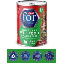 Flexi For Kuzu Etli Yetişkin Köpek Yaş Mama 400 gr – Yetişkin Köpekler Için Tam ve Dengeli Konserve Mama