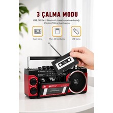 Blackbird Game Center Puxing PX-250BT Usb/sd Girişli Nostaljik Radyo Kasetçalar - Ses Kayıt Özellikli Bluetooth Hoparlör