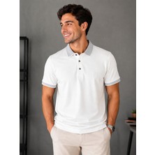 Roballi Erkek Çekmeyen Pamuklu Kumaş Kıvrılmaz Polo Yaka T-Shirt