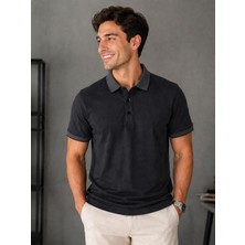 Roballi Erkek Çekmeyen Pamuklu Kumaş Kıvrılmaz Polo Yaka T-Shirt