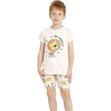 Elmas Kids Erkek Çocuk Yazlık Şortlu Pijama Takımı Aslan