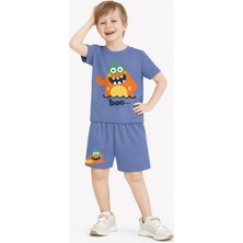Name Baby & Kids Erkek Çocuk Şortlu Yazlık Pijama Takımı  NBK-7252
