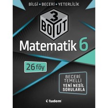 Tudem Yayın Grubu 6.sınıf Matematik 3 Boyut Yeni Nesil Soru Bankası 2022-2023 Güncel Baskı Kitap