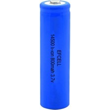 Efcell Şarjlı El Feneri Pili - 14500 800MAH 3.7V Başlıklı Pil