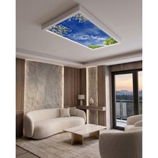 Gökyüzü Panel 60X120 106W, Sıva Üstü, Güçlü LED Aydınlatma, Yağmur Bulutu, Tavan Armatürü, LED Panel