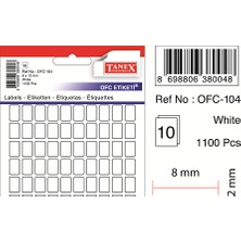 Tanex OFC-104 Beyaz Ofis Etiketi