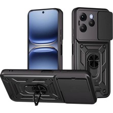 Gpack Tecno Spark 40 4g Kılıf Pars Standlı Yüzüklü Drabe Korumalı + Ekran Koruyucu