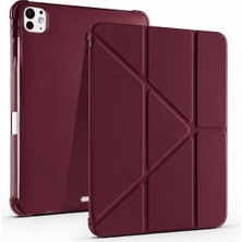 Five-E Apple iPad Pro 11 (2022) 4. Nesil Yatay ve Dikey Standlı Antişok Köşe Korumalı Kalemlikli Origami Slikon Kılıf A2759 A2761 A2435