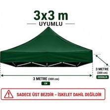 Şemsiyecim 3x3 Uyumlu Gazebo Üst Bezi Sadece Üst Kumaş Su Itici