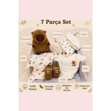 Cantoy Peluş Oyuncaklı 7 Parça Lüks %100 Pamuklu Hediyelik Hastane Çıkışı - Zıbın Seti