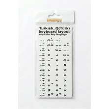 Türkçe Q Klavye Sticker Beyaz | Laptop ve Pc Uyumlu | Klavye Etiketi